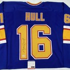 Autographed signed Brett Hull St  Louis Retro Blue Hockey Jersey Psa dna Coa