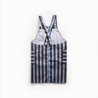 Freicheza Striped Apron     Cross-back Water-repellent Cotton Blend With Pockets 