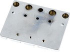 Genuine Fender Chrome Himass Block Logo High-mass Bass Bridge Iv W brass Saddles