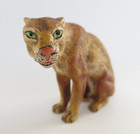 Vintage Fritz Bermann Austrian Vienna Bronze Cougar Jungle Cat Mini Figurine