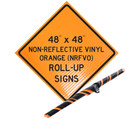  lane Closed Ahead  Non-reflective  Vinyl Roll-up Sign  48 X 48