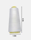 4 Big Spool 100  Polyester Sewing Thread 2500 Yards Black   White 40s 2
