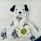 Little Me Puppy Dog Security Blanket Navy Blue White Baby Lovey Rattle Toy Toile