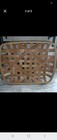 Vintage 17   21  Wooden Tobacco Basket Featuring A Rustic  Woven Design -   