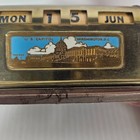 1950 s Vtg Park Sherman Co  Brass Rolling Perpetual Desk Calendar Works Perfect