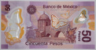 Unc 2017-aug-1 Mexico 50 Pesos Banknote - P 123az