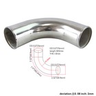 76mm 3  Inch 90 Degree Elbow Aluminum Turbo Intercooler Pipe Piping Tubing Sl