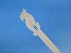 Chinese Folk Old Hand Carving Traditional Old Jade Phoenix Hairpin