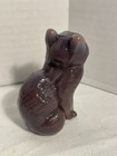 Eggplant Glossy Mosser Sitting Cat 