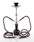 2- Hose Pleasure Smoking Shisha Black Luxury Pipe Hookah Set Best Buy Nargila Bl