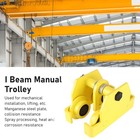 3 Ton Manual Trolley Heavy Duty I Beam Single Track Trolley For Crane Lifting