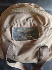 Vintage Korean War Us Navy Pilot Helmet Bag Leather Name Tag Ltjg Usnr 1950s