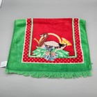 Hilasal Christmas Hand Towels Vintage W  Fringe Ducks Yuletide Green Holiday 2
