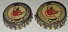 Pair Fox Head Brewing Co  Beer Cork Lined 1 Beer Bottle Caps Brown Waukesha Wi