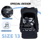 Roller Skate Bag Multi-compartment Ice Skating Backpack Adjustable Straps Fig   