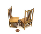 Dollhouse Miniature Lazer Cut Wood Dining Table And Chairs- Set Of 7