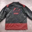 Vintage Avirex Jacket Youth Xl Black Red Faux Leather Bomber Hip Hop Y2k Read