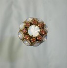 Golden Orangey Opalescent Rhinestone Hatpin Hpn-037