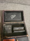 Vintage 1920s Gillette Open Comb Safety Razor Set Case Safe Speedway Blades Lot