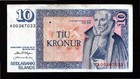 Iceland 10 Koror Banknote 1961viking Sword Scarce
