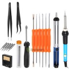 7in1 Adjustable Electric Temperature Gun Welding Soldering Iron Tool Kit Set New