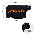 Powertec 75076 Replacement Miter Saw Dust Bag  Fits Nominal 1 75  Dust Ports