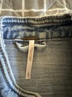 Free People Ferry Denim Jacket Size S Blue Jean Light Wash Button Military
