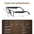 Photochromic Bluetooth Smart Glasses Auto Tint Open Ear Speaker Hands Free Call