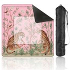 Mahjong Mat 31 5  X 31 5  Print Peonies Trees Bamboo Palms Tigers Color2