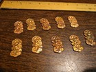 Lot Of 10 Flower On Vine France Vintage 60s Brass Stampings Findings Jewelry 
