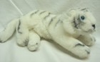Vintage The Petting Zoo White Bengal Tiger 8  Plush Bean Bag Stuffed Animal Toy