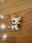 Littlest Pet Shop Authentic  64 Lps White Shorthair Cat Blue Eyes Pink Ears 2004