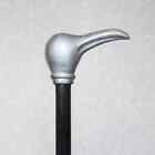 Handmade Victorian Walking Stick     Carved Silver Penguin Handle Artisan Cane