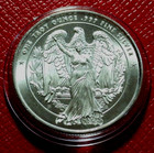 2022 Mt  Rushmore Art Round 1 Troy Oz 999 Fine Silver-patriot Series-in Capsule