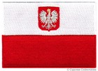 Lot Of 2 Poland Flag Patch Polska Embroidered Iron-on Polish Coat Arms Shield