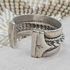 Vintage Egyptian 900 Silver Twist Cable Cuff Bracelet Assiut Assay Office C 1937