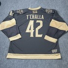 Geeky Jerseys Wakanda Panthers Hockey Jersey Mens Xl 42 Tchalla Pull Over Marvel