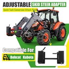 New Adjustable Skid Steer Quick Tach Conversion Adapter Plate Attachment 4000lbs