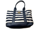 Michael Kors Jet Set Canvas Tote - Navy white   Gold Logo