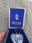 Vintage Waterford Crystal Heart Pendant Necklace New  Old Stock Never Removed 