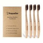 Eco-friendly Bamboo Toothbrushes 4-pack  Travel Size  Natural Soft Bristles  Bio