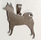 Brand New Stainless Steel Japanese American Akita Inu Ken Dog Pendant Necklace