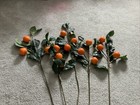 Set Of 5 Faux Tangerine Mandarin Orange Branches Fruit Tree Stems Picks Target