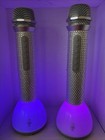 Bling Mic Wireless Walkie Talkie Microphone Singing Machine 2pc Set