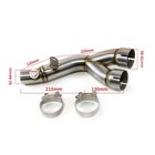 For Yamaha Yzf R6 2006-2024 Modified Exhaust Mid Link Pipe Slip On Stock Muffler