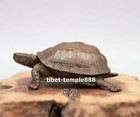 2 16  Chinese Pure Bronze Amulet Tortoise Turtle Longevity Fengshui Sculpture