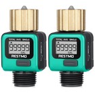 Restmo Water Flow Meter With Brass Inlet Metal Thread For Rv Water Tank Filling
