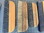 Lot Of 5 Antique Primitive Wallpaper Smoother Brushes     Horsehair   Wood Handles