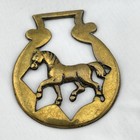 Brass Horse Medallion Antique English Step Walk Trot Prance Regal Parade Harness