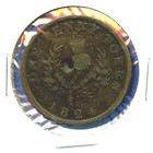 1824 One Penny Token Province Of Nova Scotia Canada Holed Canadian Coin